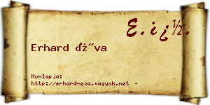 Erhard Éva névjegykártya